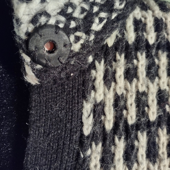 Cynthia Rowley Long Sweater Medium Grey & White - Picture 5 of 11